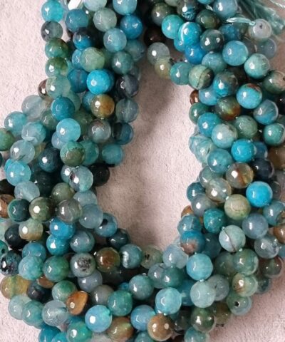 Turkuaz Faset Kesim Akik Dogal Tas