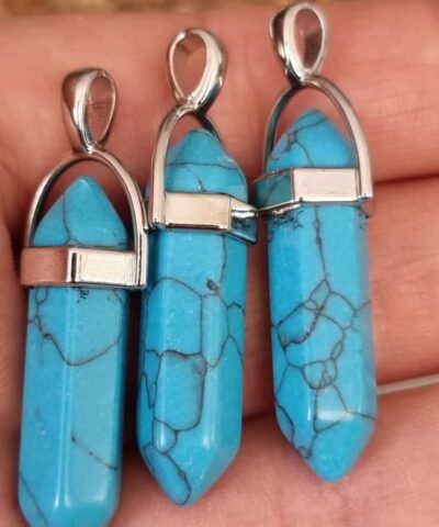 Turkuaz Pandul Dogal Tas Kolye Ucu 4