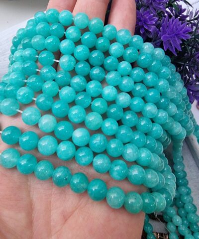 Turkuaz Yesil Ceyt Dogal Tas 8mm