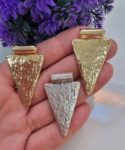 Ucgen Madayon Dokum Kolye Ucu 2