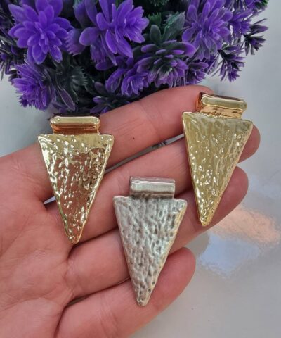 Ucgen Madayon Dokum Kolye Ucu 3