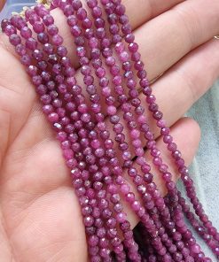 Yakut Faset Kesim 3 MM Doğal Taş
