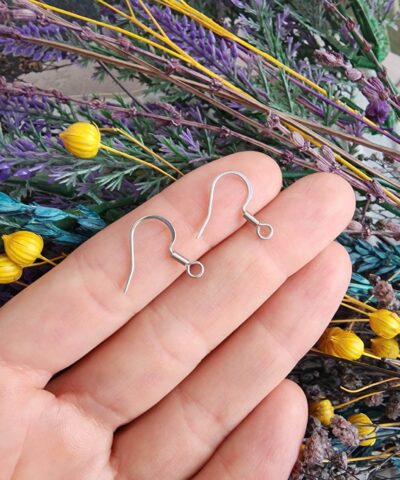 Yassı Klasik Çelik Küpe Kancası - 502