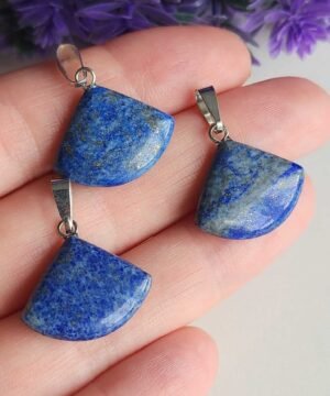 Yelpaze Lapis Taşı Kolye Ucu
