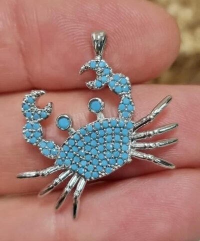 Yengec Zirkon Tasli Kolye Ucu