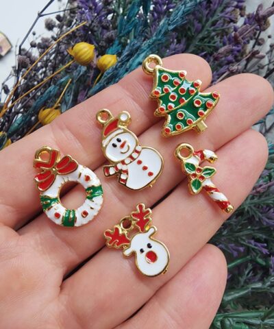 Yeni Yıl Temalı Mineli Kolye Ucu Çeşitleri