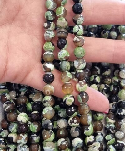 Yesil Akik Dogal Tas Faset Kesim 8 Mm 4