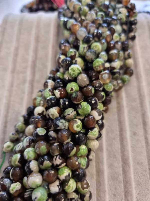 Yesil Akik Dogal Tas Faset Kesim 8 Mm