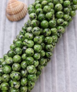 Yeşil Beyaz Ceyt Doğal Taş 8 mm