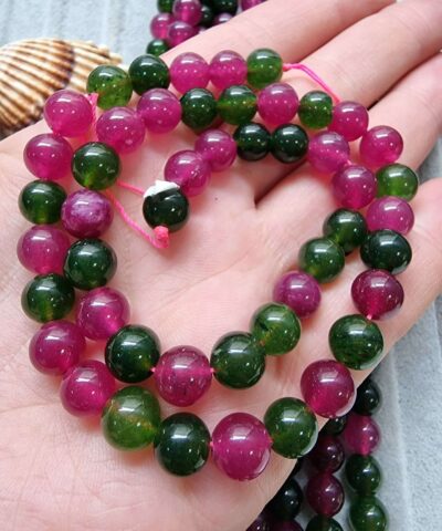 Yesil Koyu Pembe Mix Ceyt Dogal Tas 8mm