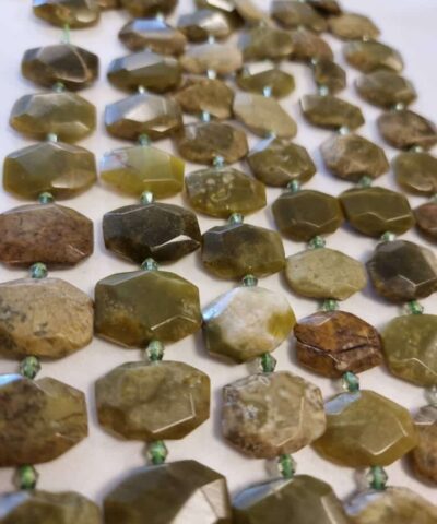 Yesil Opal Fasetli Sekilli Dogal Tas 5