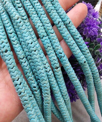 Yilan Desen Turkuaz Dogal Tas 6 Mm 3