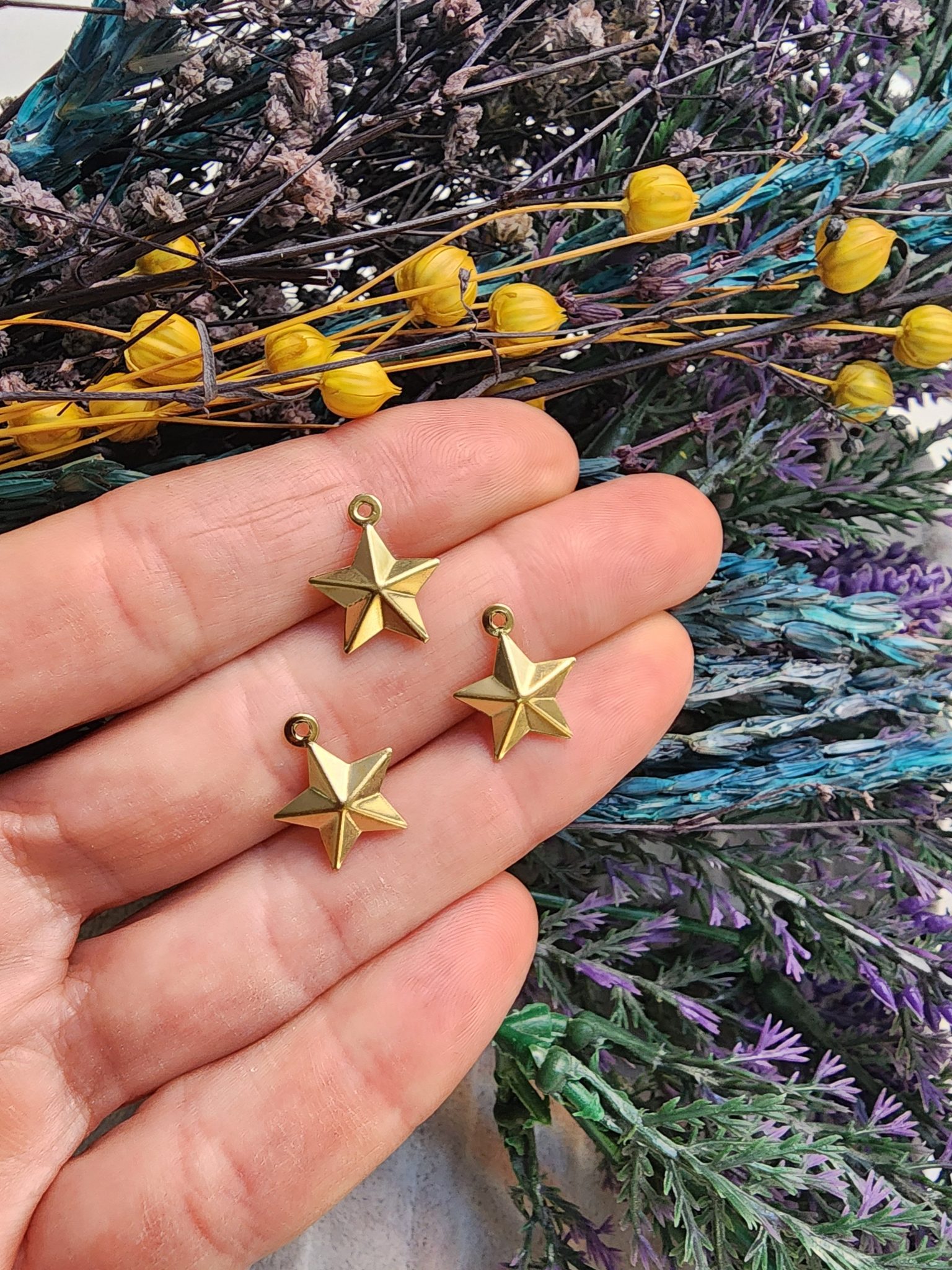 Yıldız 3D Çelik Charm