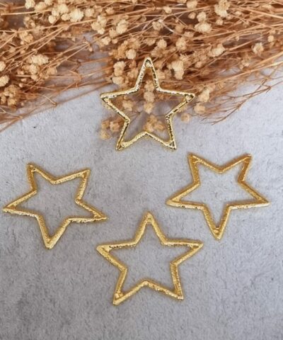 Yildiz Telkari Kararmaz Altin Kaplama Dokum Kolye Ucu 3