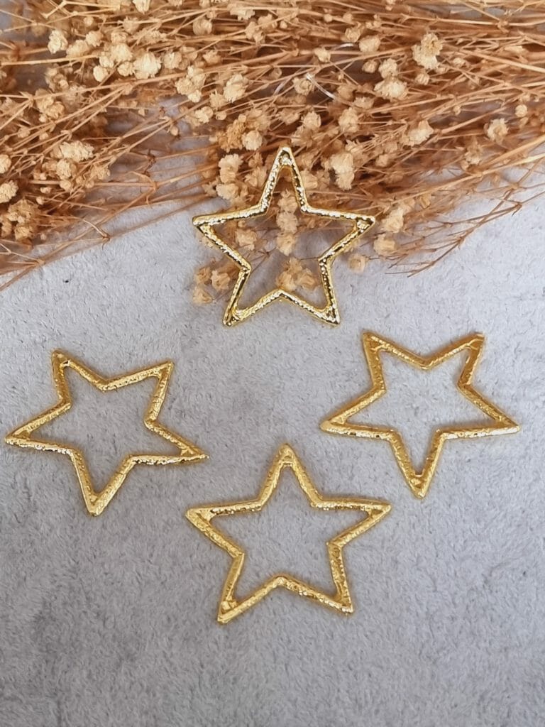 Yildiz Telkari Kararmaz Altin Kaplama Dokum Kolye Ucu 3