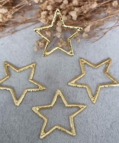 Yildiz Telkari Kararmaz Altin Kaplama Dokum Kolye Ucu 5