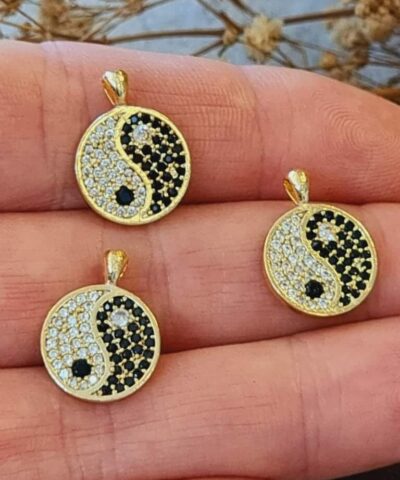 Ying Yang Zirkon Tasli Kolye Ucu
