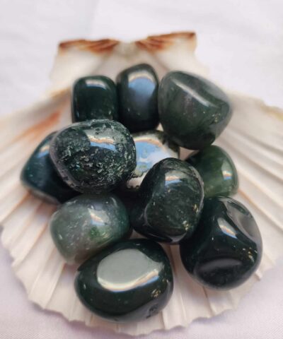 Yosun Akik Tambur Doğal Taş