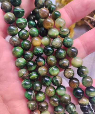 Yosun Kaplan Gozu Dogal Tasi 8 Mm