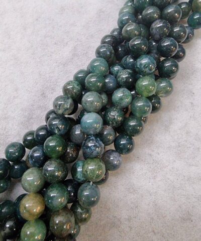 Yosunlu Mix Akik Dogal Tas 8 Mm 4