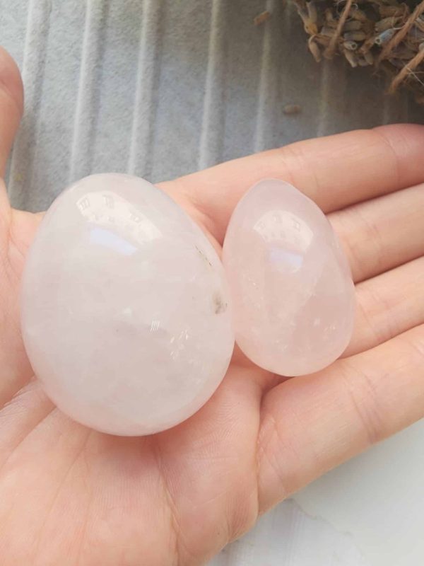 Yumurta Pembe Kuvars Dogal Tas