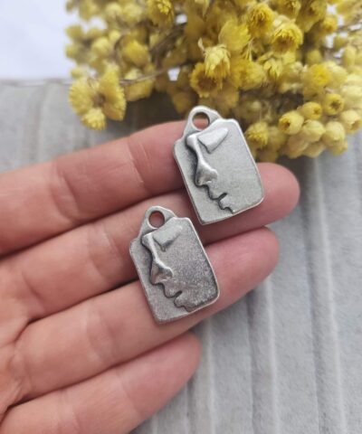 Yuz Plaka Dokum Kolye Ucu