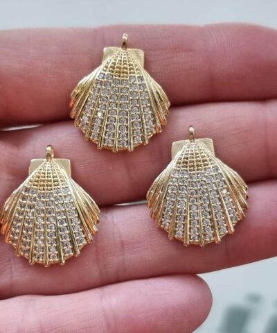 Zirkon İstiridye Kolye Ucu 2 1