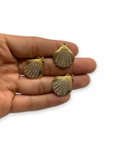 Zirkon İstiridye Kolye Ucu 2