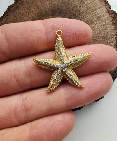 Zirkon Taşlı Deniz Yıldızı Kolye Ucu - 501