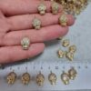 Zirkon Tasli Gold Kuru Kafa Kolye Ucu 2