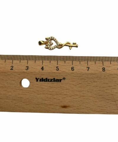 Zirkon Tasli Kalbimin Anahtari Minimal Kolye Ucu 2