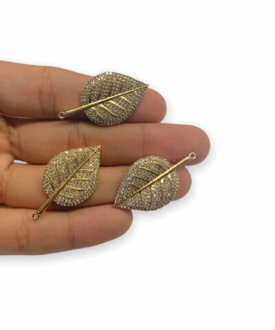 Zirkon Tasli Yaprak Kolye Ucu 2