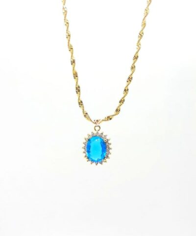 Zirkon Ve Kristal Tasli Kolye Ucu 2