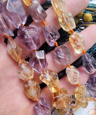 10 MM Kırık Amorf Ametrin Taşı