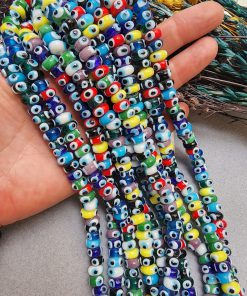 10 MM Rondela Nazar Gözlü Cam Boncuk