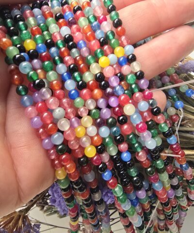 4 MM Çakra Kuvars Doğal Taş Dizi