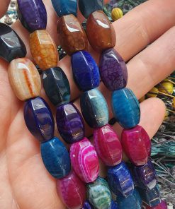 10x16 MM Burgu Mix Damarlı Akik Taşı