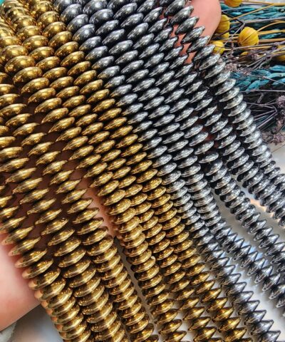 10X4 MM Rondela Doğal Hematit Taşı
