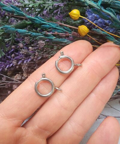 12 mm Çelik Klasik Halka Klips - Gümüş