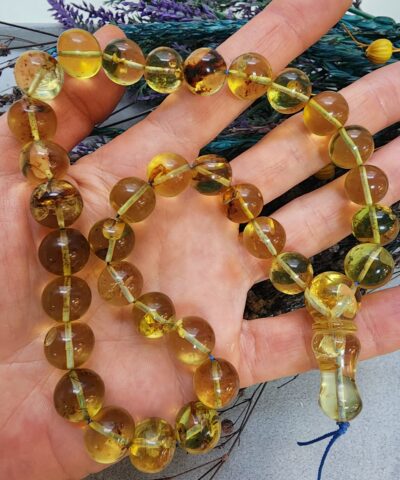 12 MM Orijinal Karayip Kehribarı Tespih