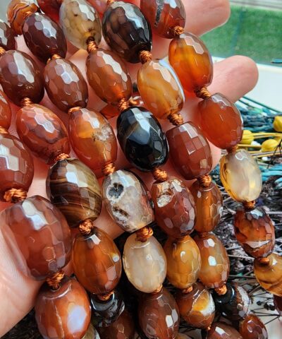 12x16 MM Arpa Yıldız Kristal Oluşumlu Akik Taşı
