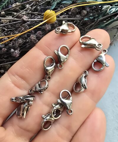 13 MM Stainless Steel 503 Çelik Papağan Klips - Gümüş