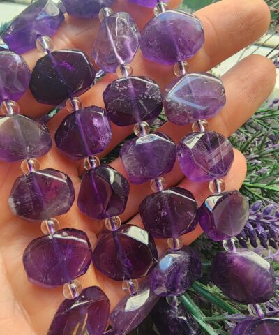 13X16 MM Dikdörtgen Kesimli Ametist Taşı