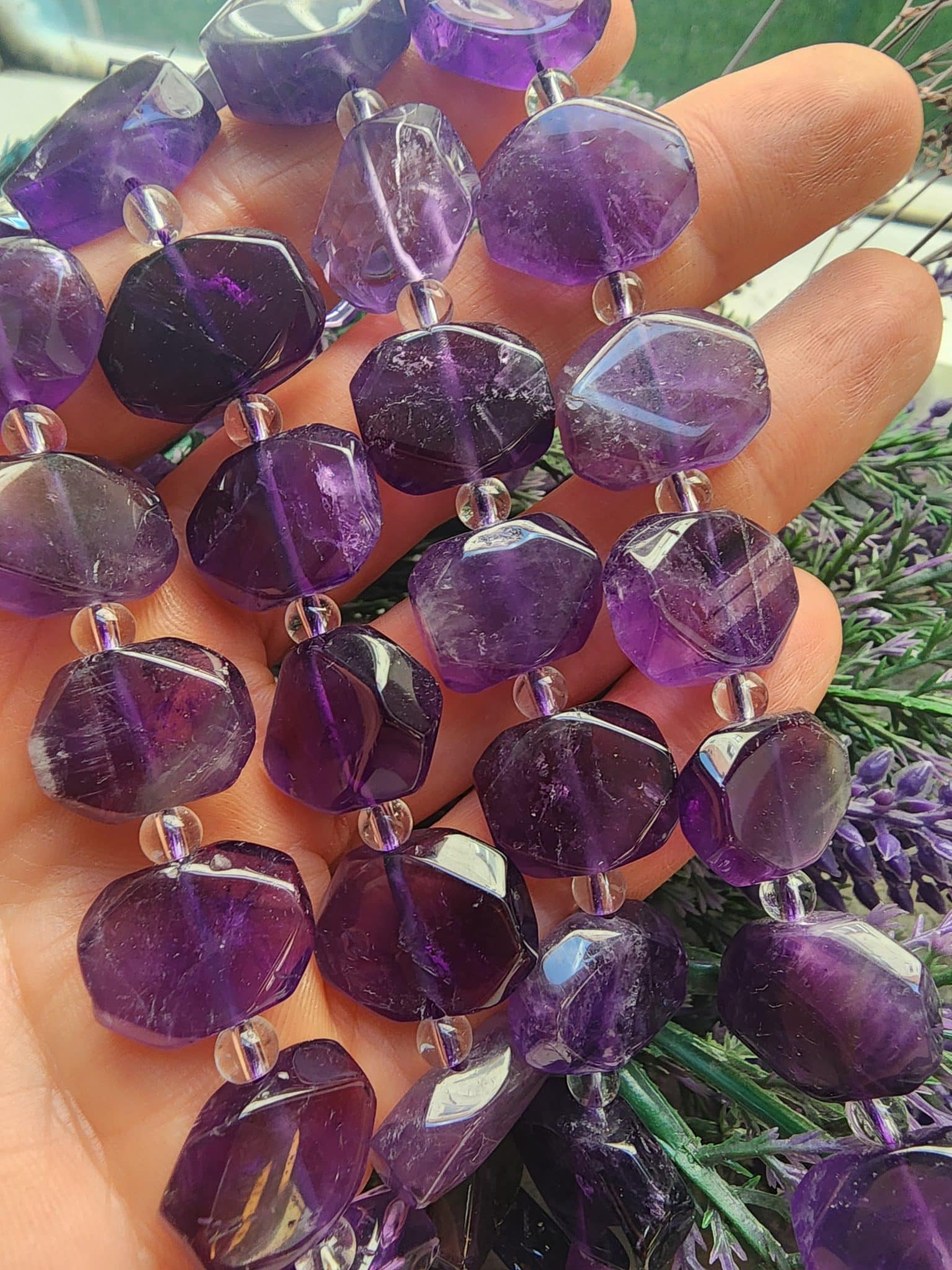 13X16 MM Dikdörtgen Kesimli Ametist Taşı