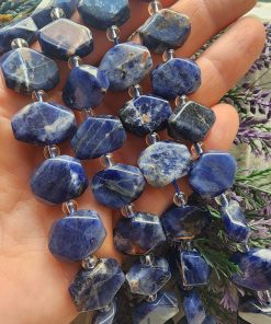 13X16 MM Dikdörtgen Kesimli Sodalit Taşı