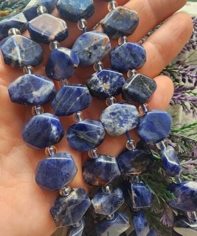 13X16 MM Dikdörtgen Kesimli Sodalit Taşı