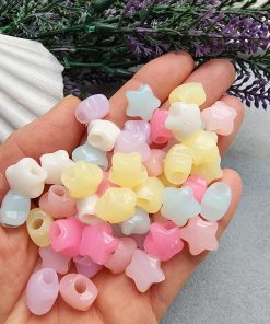14 MM Tombul Yıldız Şekilli Renkli Boncuklar