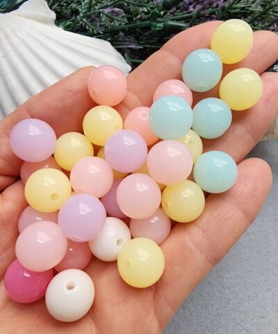 14 MM Top Şekilli Renkli Boncuklar
