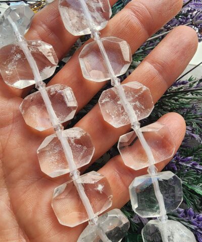 15x20 MM Dikdörtgen Kesimli Kristal Kuvars Taşı