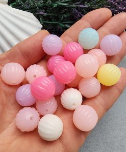 16 MM Kesimli Top Şekilli Renkli Boncuklar